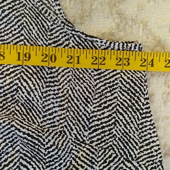 Faded Glory Polyester Tank Top 2X Black White 18W-20W - Picture 6 of 8